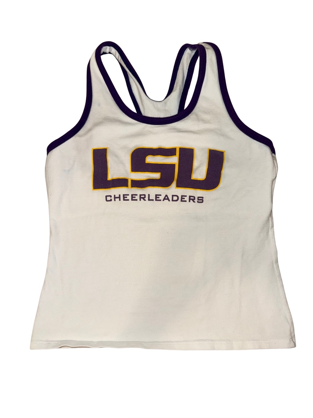 LSU Cheerleaders White & Purple Tank Top